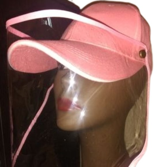 Baseball Hat Removable Full Face Coverage Sneeze Shield Cap with Plastic Shield - Picture 4 of 6